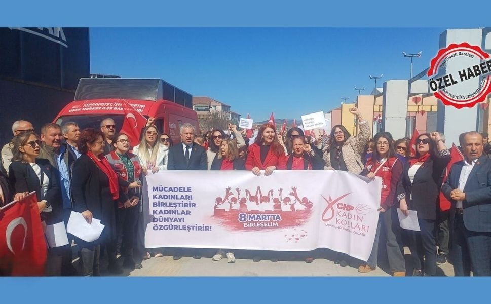 CHP Uşak Kadın Kolları kadın hakları için yürüdü