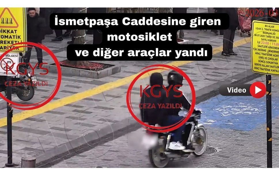 Uşak'ta trafiğe kapalı alanlara giren araçlara ceza