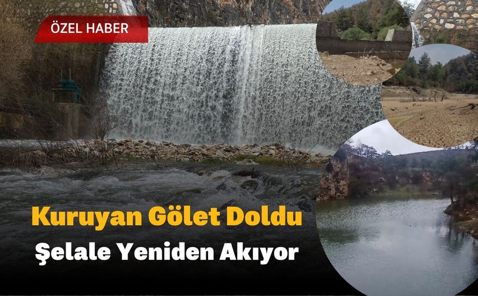 Kuruyan Gölet Doldu, Şelale Yeniden Akıyor