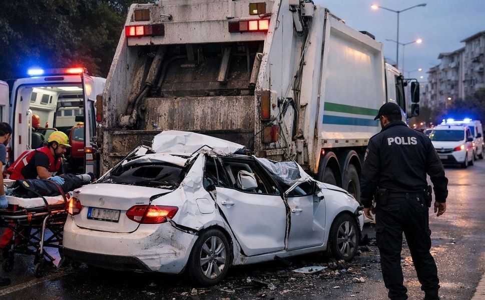Uşak’ta ilginç kaza: 2 kişi yaralandı