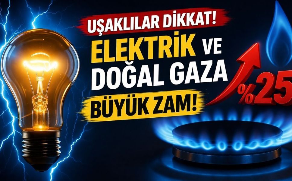 Uşaklılar Dikkat! Elektrik ve doğal gaza büyük zam