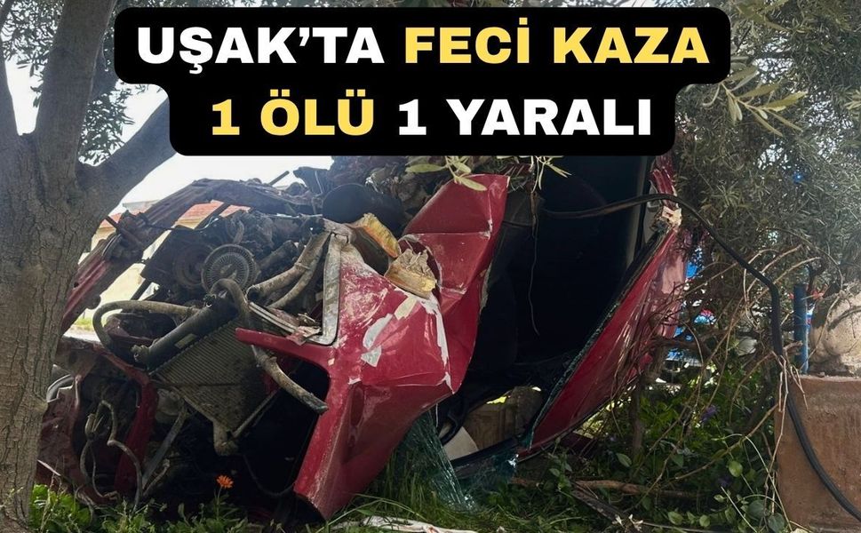 Uşak’ta Otomobil Bahçe Duvarına çarptı; 1 Ölü