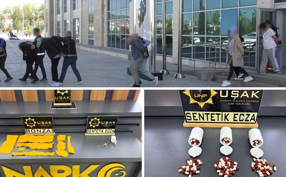 Uşak’ta 5.433 kullanımlık A4 Sentetik Bonzai Ele Geçirildi