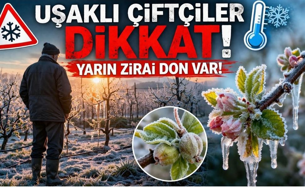 Uşaklı Çiftçiler Dikkat! Yarın Zirai Don Bekleniyor
