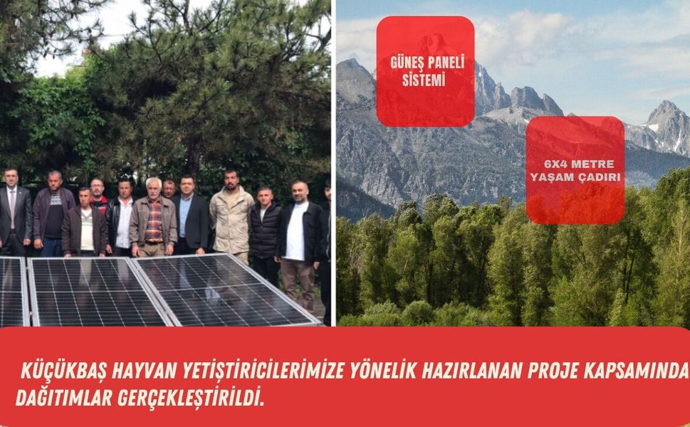Uşak’ta  Hayvancılığa Büyük Destek:  Yaşam Çadırı ve Güneş Paneli projesi hayata geçirildi