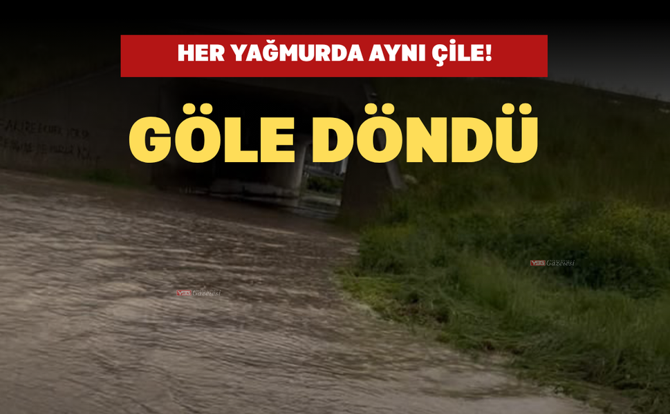 Her Yağmurda Aynı Çile! Uşak’ta Çevre Yolu Altı Göle Dönüyor