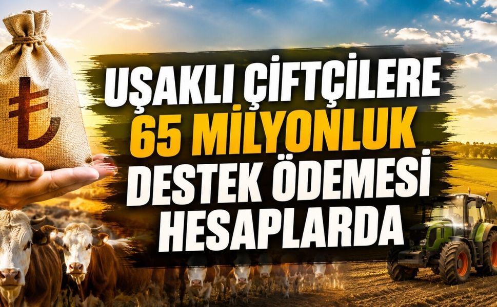 Uşaklı Çiftçilere 65 Milyonluk Destek Ödemesi Hesaplarda
