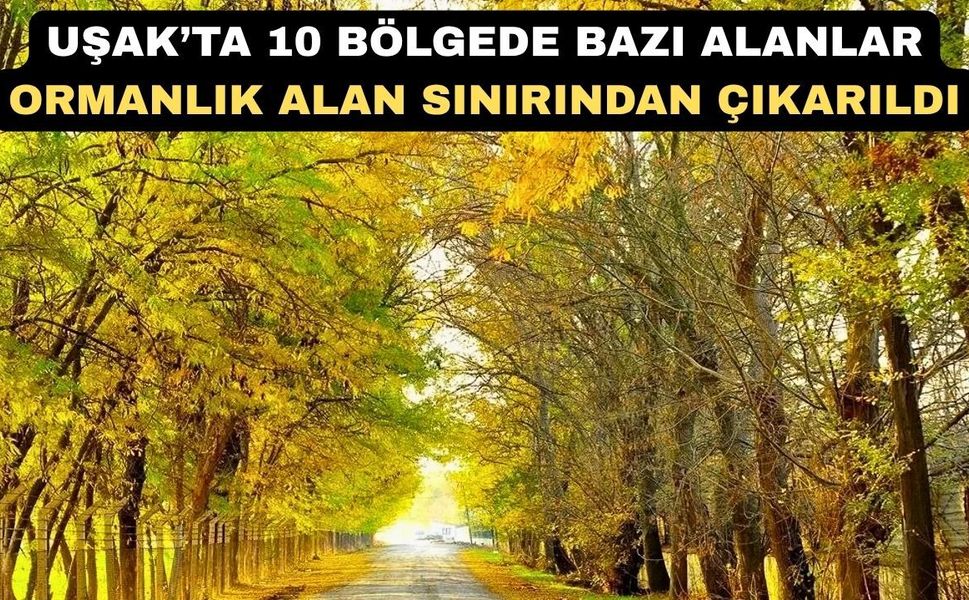 Uşak’ta 10 Bölgede Bazı Alanlar Orman Dışına Çıkarıldı