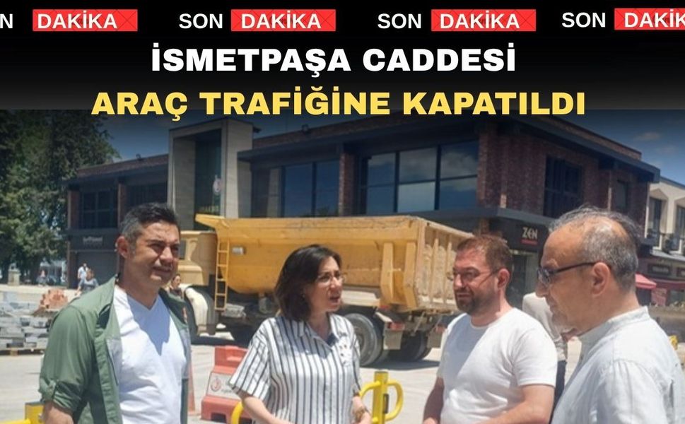 Uşak İsmetpaşa Caddesi tamamen trafiğe kapatıldı