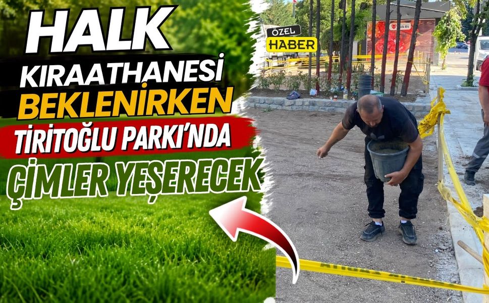 Halk Kıraathanesi Beklenirken Tiritoğlu Parkı’nda Çimler Yeşerecek