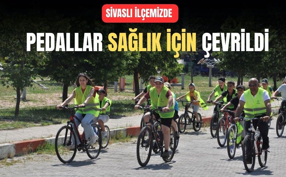 Uşak’ın Sivaslı ilçesinde Yeşilay Bisiklet Turu Düzenlendi
