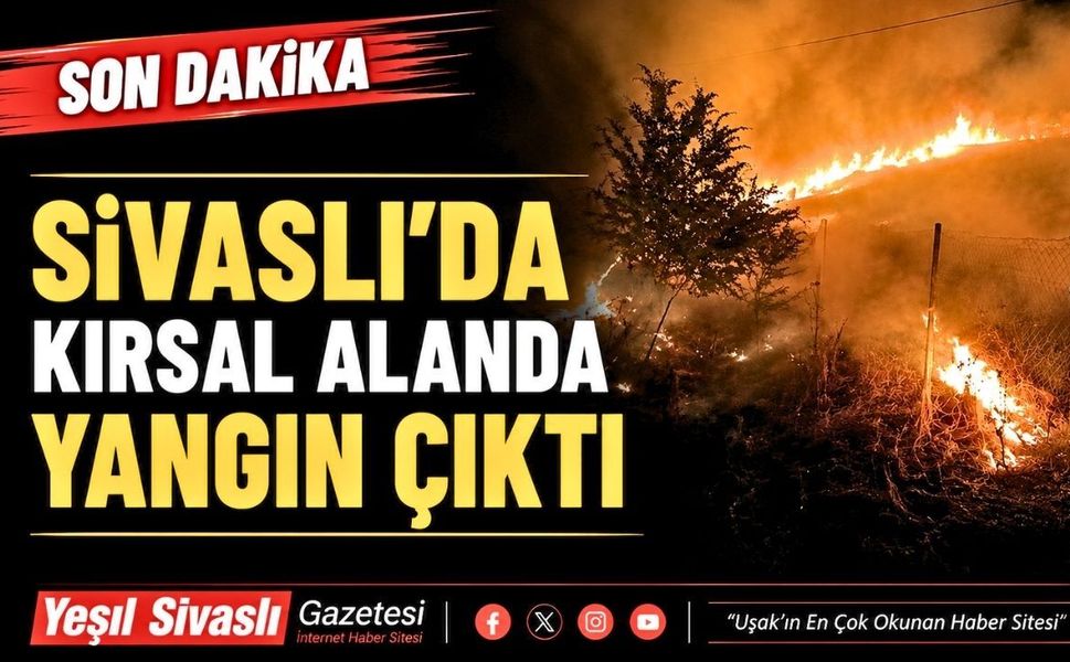 Uşak’ta Kırsal Alanda Yangın; 10 dönüm ağaçlık alan yandı