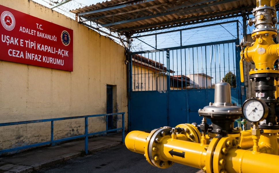 Uşak E Tipi Cezaevi'nde Doğalgaz Dönüşümü Başlıyor