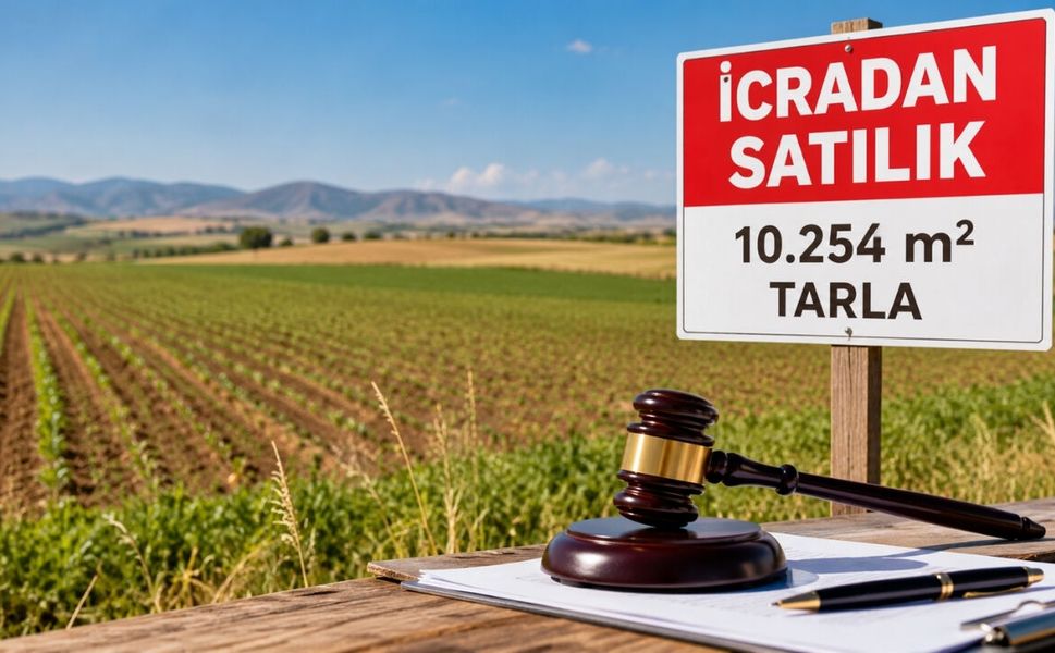 Uşak'ta 10 Dönümlük Tarla İcradan Satışa Çıkarıldı