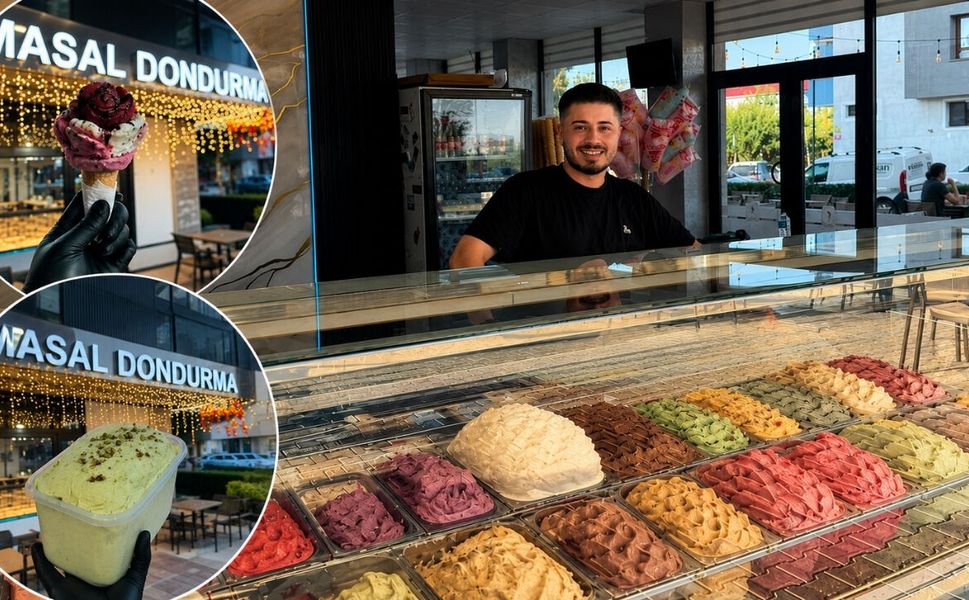 Uşak'ta 25 Yaşındaki Gencin Dondurmacısında Kuyruk Bitmiyor
