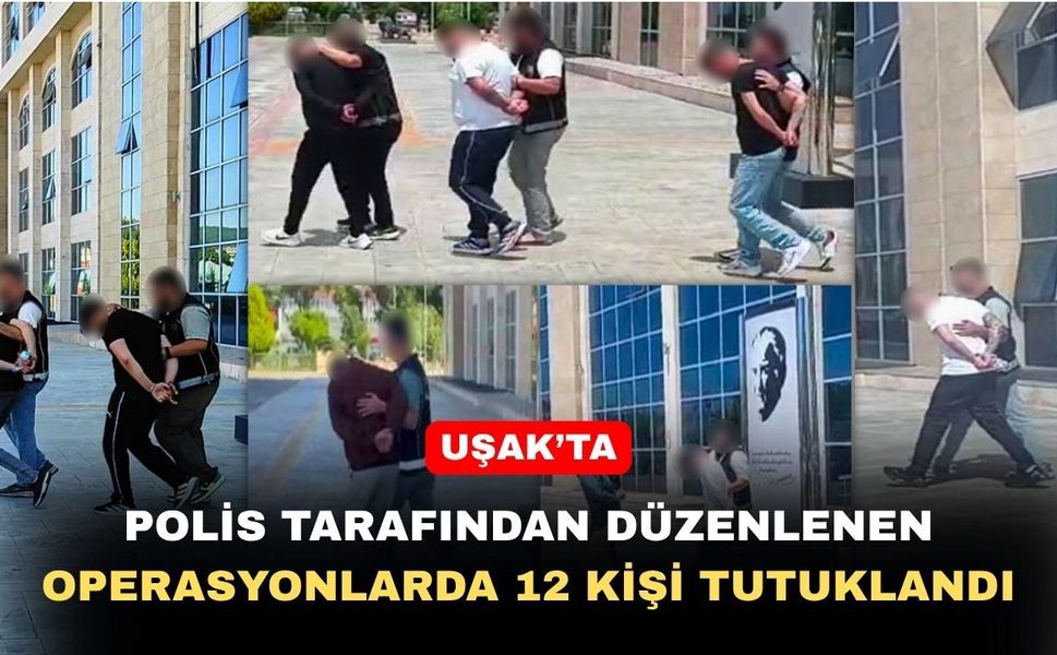 Uşak’ta operasyonlarda para silah ve yasaklı madde yakalandı