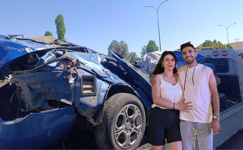 Uşak'tan Aile Ziyaretinden Dönen Genç Çift Trafik Kazasında Öldü, 8 Aylık Bebek Ağır Yaralandı