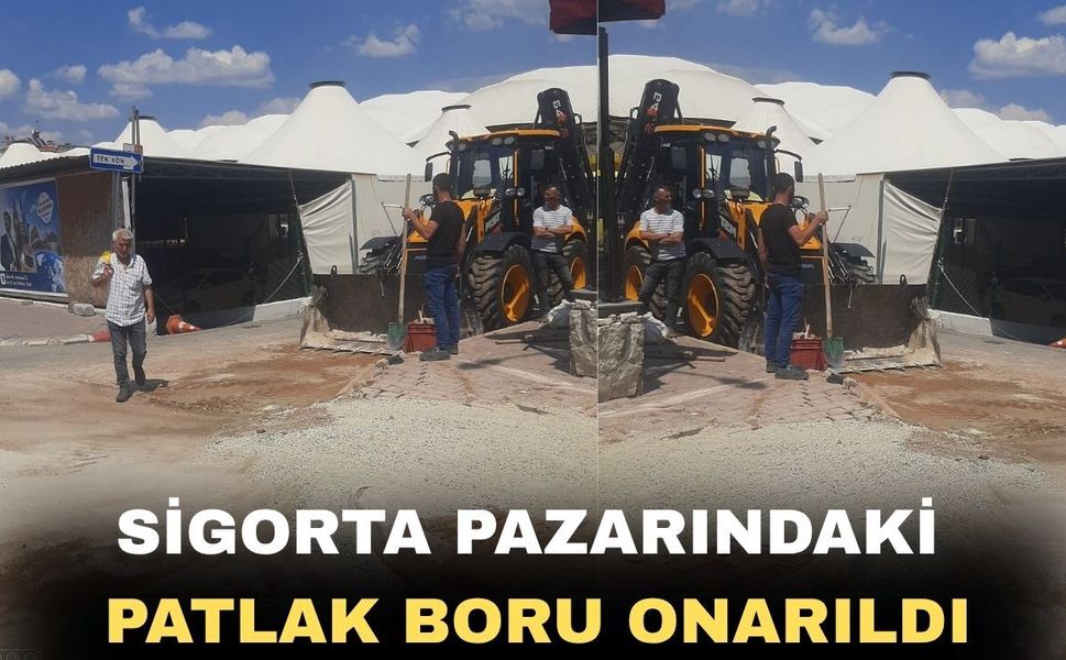 Uşak’ta patlak su borusu yapıldı