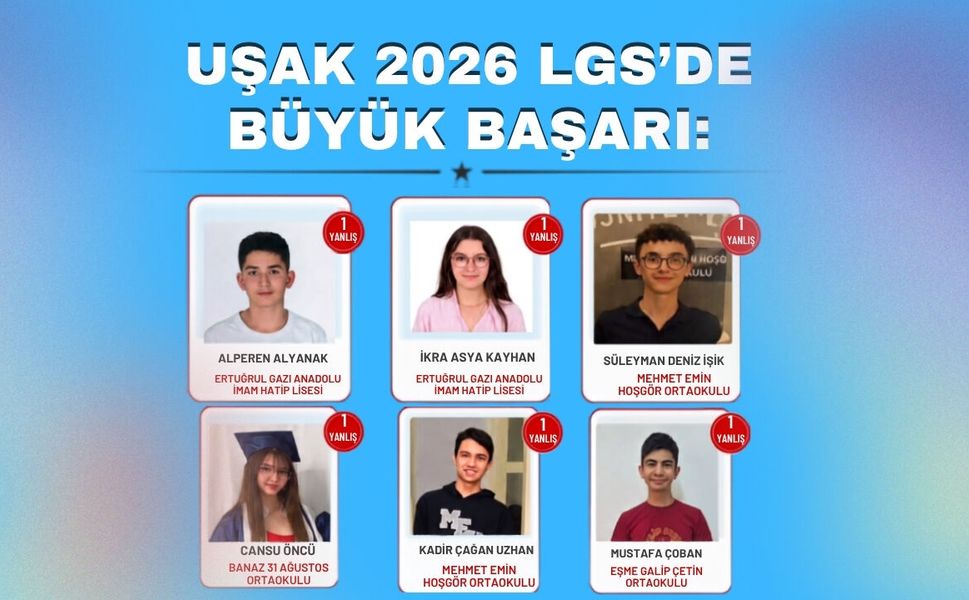 Uşaklı 2026 LGS Öğrencilerinden  Büyük Başarı