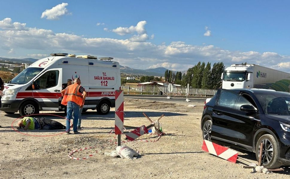 Uşak’ta Yol Çalışması Yapan İşçinin Feci Sonu