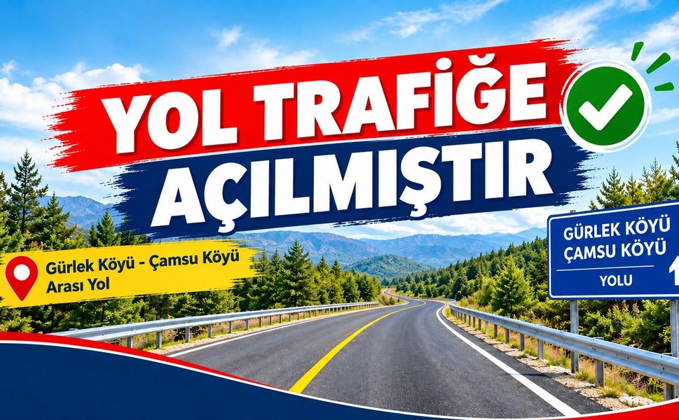 Banaz’da Gürlek, Çamsu Yolu Yeniden Trafiğe Açıldı