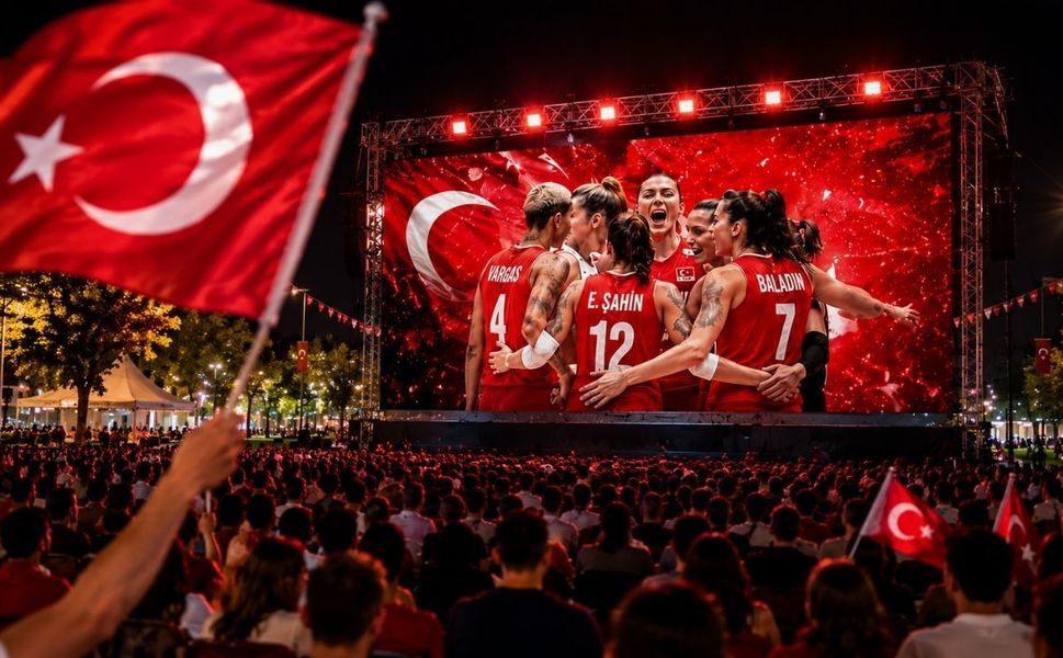 Uşak’ta Filenin Sultanları İçin Dev Ekran Kuruluyor