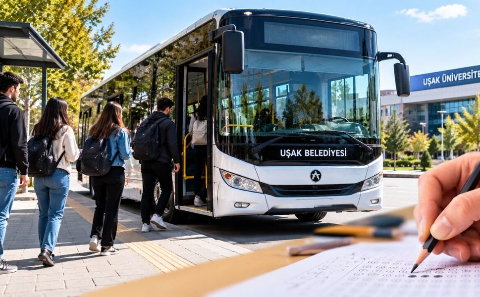 Uşak’ta KPSS’ye Girecek Adaylara Ücretsiz Servis