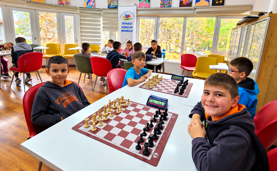 Sivaslı’da Cumhuriyet Coşkusu Satranç Tahtasında Yaşandı