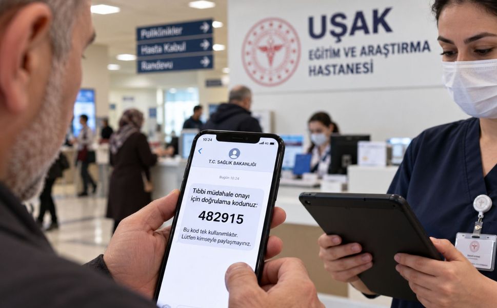 Uşak’ta Hastanelerde Yeni Dönem! Artık SMS Kodu Gerekiyor