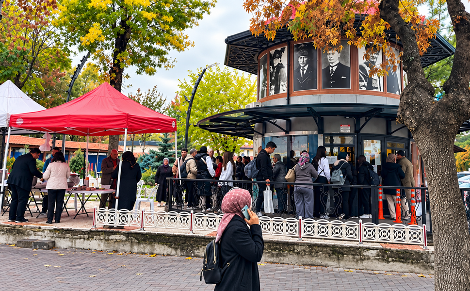 Uşak’ta Kart Dolum Noktasında Yaşlıların Bank Çilesi