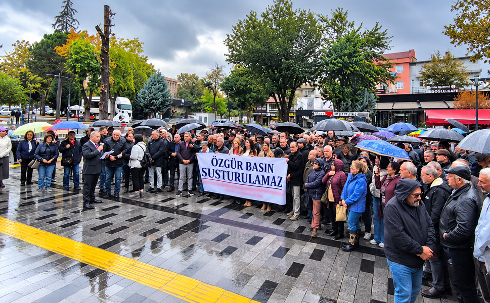 Uşak'ta Basın Özgürlüğü İçin Bir Araya Geldiler