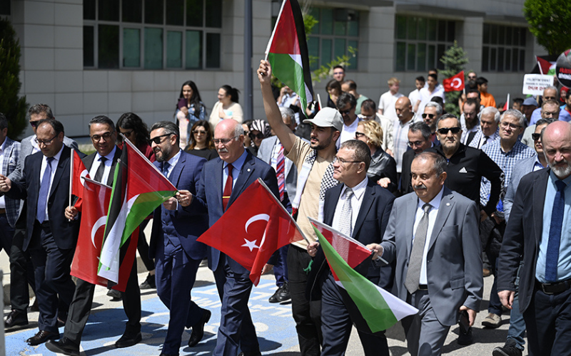 Uşak Üni Israil Protesto