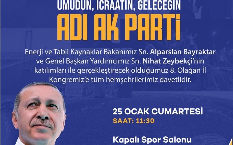 Ak Parti̇ İl Kongresi̇ne 1