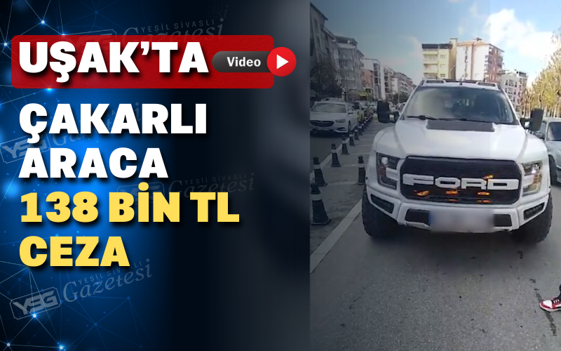 Uşak'ta Çakarlı Araç