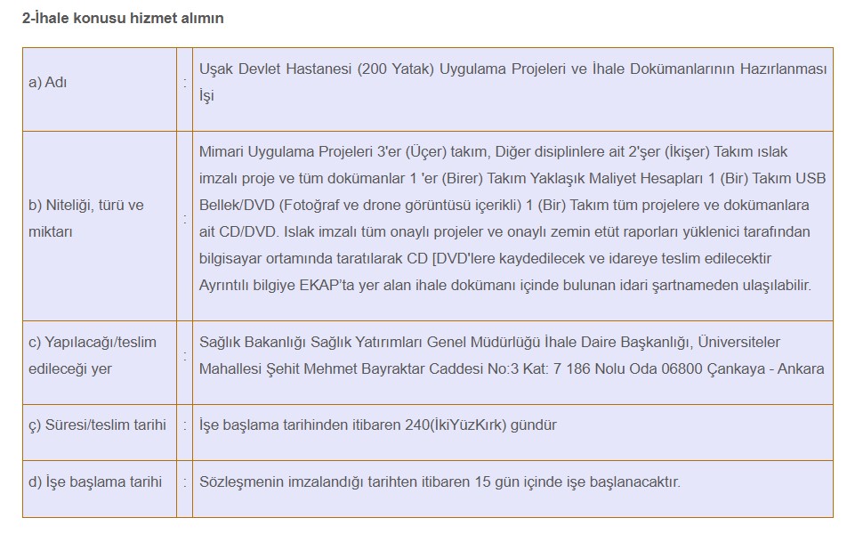 Tablo 2-1