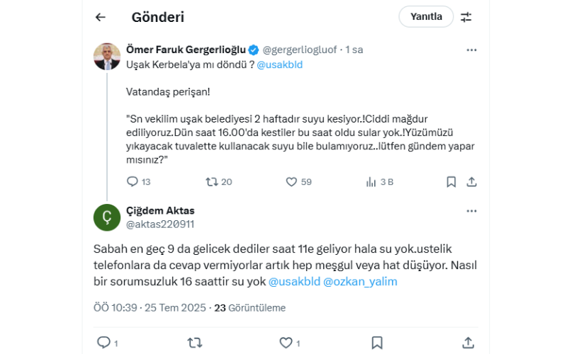 Uşak Su Mağdur