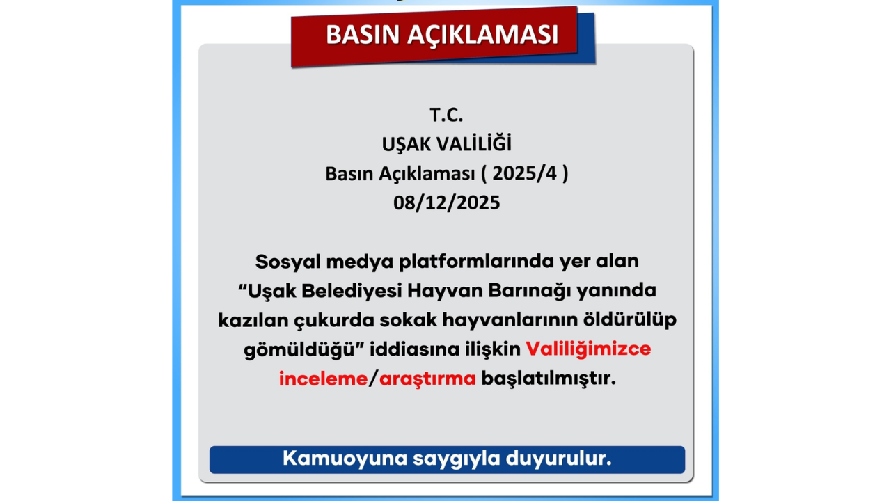 Valilik Açıklamsı