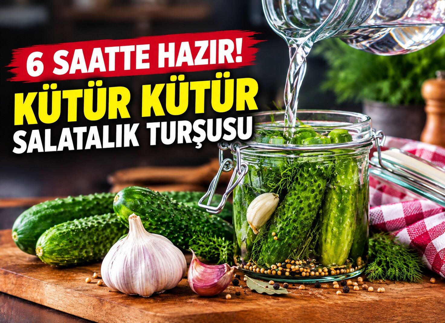 Kütür kütür salatalık turşusu tarifi Haftalarca beklemeye gerek yok